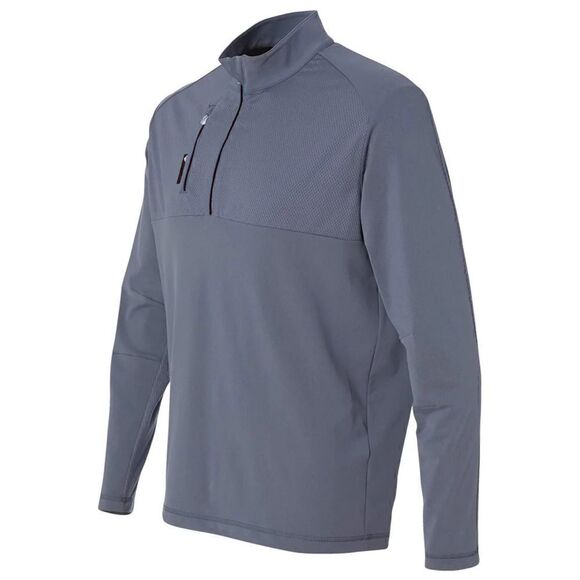 Men’s Adidas Sweater Mens Large Sweatshirt Climalite Mock Neck Pullover Size L - Picture 2 of 9